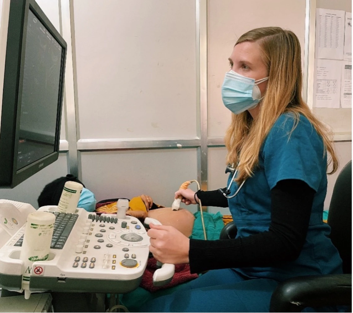 doctor performing an ultrasound